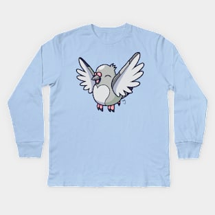 1217 Tiny Pigeon Kids Long Sleeve T-Shirt